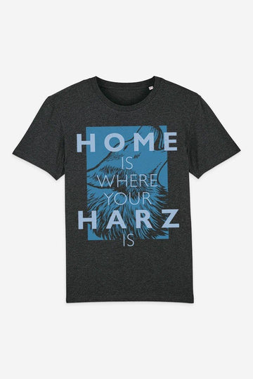 HARZKIND T-Shirt Herren HIWYHI Blue Wolf - beidseitig bedruckt - HARZKIND - Der Shop