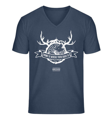 HARZKIND Herren T-Shirt V-Neck Wolf Crest 2.0 (versch. Farben zur Auswahl) - HARZKIND - Der Shop