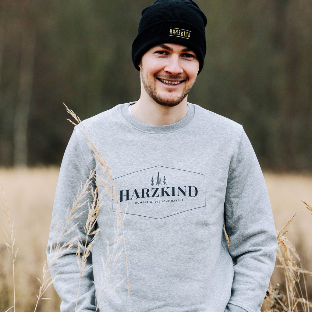 Premium Sweater (Pulli) "Statement Harz" Unisex GREY - HARZKIND - Der Shop